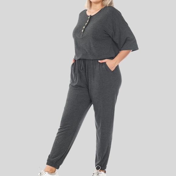 Half Sleeve Jumpsuit - Picture 2 of 2